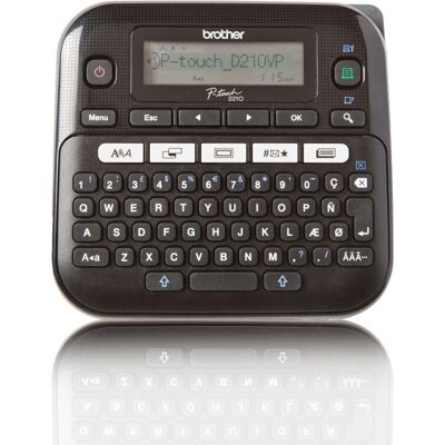 Imprimante d'Étiquettes Compacte Brother PT-D210VP - 20mm/sec, Noir - Publicité Imprimante d'Étiquettes Compacte Brother PT-D210VP - 20mm/sec, Noir - Publicité