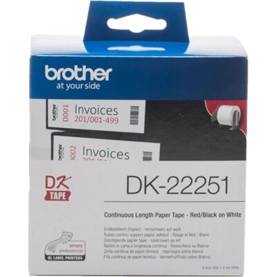Taśma Termiczna Brother DK-22251 - 62mm x 15,24M - Biała Taśma Termiczna Brother DK-22251 - 62mm x 15,24M - Biała