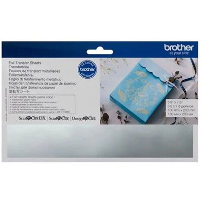 Brother BT0117003 Feuilles de transfert métalliques argentées - Fournitures de découpe - Publicité Brother BT0117003 Feuilles de transfert métalliques argentées - Fournitures de découpe - Publicité