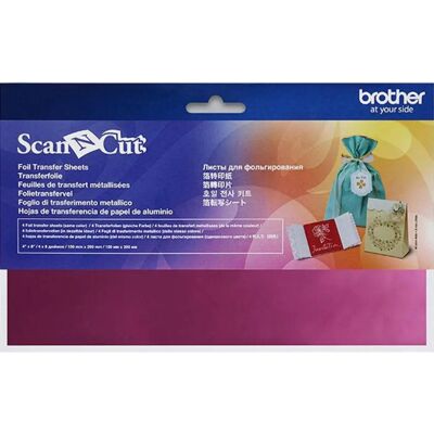 Fournitures pour machine de découpe Brother - Feuilles métalliques roses - Publicité Fournitures pour machine de découpe Brother - Feuilles métalliques roses - Publicité