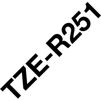Fita de Etiqueta Brother TZE-R251 Preto sobre Branco - Fita de Etiqueta Fita de Etiqueta Brother TZE-R251 Preto sobre Branco - Fita de Etiqueta