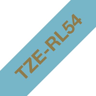 Brother TZE-RL54 Gold auf Blau Etikettenband - Label Typ Brother TZE-RL54 Gold auf Blau Etikettenband - Label Typ