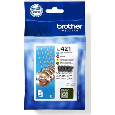 Brother - LC421VALDR - Sort - Cyan - Blækpatron Brother - LC421VALDR - Sort - Cyan - Blækpatron