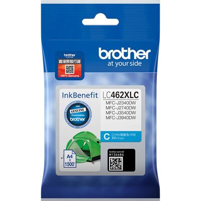 Brother LC462XLC Korkeakapasiteettinen syaani mustekasetti - MFC-J2340DW, J3540DW, J3940DW Brother LC462XLC Korkeakapasiteettinen syaani mustekasetti - MFC-J2340DW, J3540DW, J3940DW