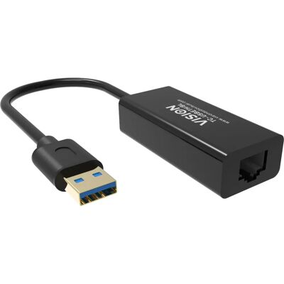 Vision TC-USBETH/BL - Adaptateur réseau - USB 2.0 - Ethernet Gigabit - Noir - Publicité Vision TC-USBETH/BL - Adaptateur réseau - USB 2.0 - Ethernet Gigabit - Noir - Publicité