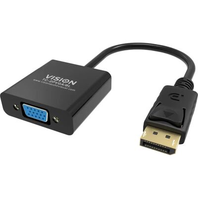 Vision TC-DPVGA/BL Aktiv DisplayPort VGA Adapter - Video Kabeladapter Vision TC-DPVGA/BL Aktiv DisplayPort VGA Adapter - Video Kabeladapter