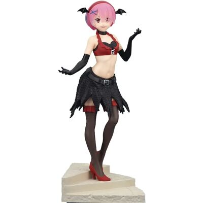 Banpresto Ram Com Traje de Pequeno Demônio 22cm - Figura Série Re:Zero Banpresto Ram Com Traje de Pequeno Demônio 22cm - Figura Série Re:Zero