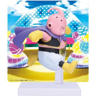 Figura Buu di Dragon Ball Banpresto - 8cm con pannello da 13cm Figura Buu di Dragon Ball Banpresto - 8cm con pannello da 13cm
