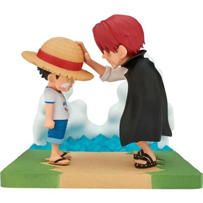 Figurine Log Stories Monkey D. Luffy & Shanks - Banpresto - Publicité Figurine Log Stories Monkey D. Luffy & Shanks - Banpresto - Publicité