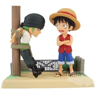 Figurine Banpresto One Piece Luffy & Zoro 7cm - Log Stories - Officielle - Publicité Figurine Banpresto One Piece Luffy & Zoro 7cm - Log Stories - Officielle - Publicité