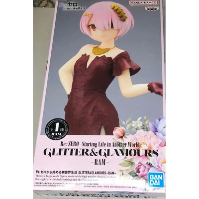 Figura Banpresto Ram Glitter & Glamours - 23cm - Re:Zero Figura Banpresto Ram Glitter & Glamours - 23cm - Re:Zero