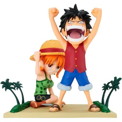 Banpresto Luffy Nami Log Stories Figur - 7cm - Offiziell Banpresto Luffy Nami Log Stories Figur - 7cm - Offiziell