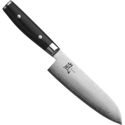 Yaxell Ran Santoku Kniv - 16,5 cm, Damaskusstål, VG10, Svart Håndtak Yaxell Ran Santoku Kniv - 16,5 cm, Damaskusstål, VG10, Svart Håndtak