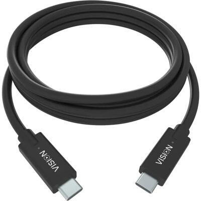 Vision 1M USB B zu USB C Kabel - Schwarz Vision 1M USB B zu USB C Kabel - Schwarz