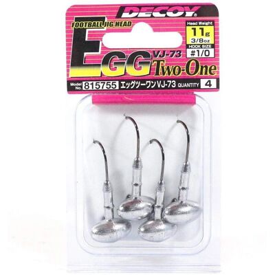 Decoy VJ-73 Jig Kopf Egg Two-One - Jig Head - 1/0, 10g Decoy VJ-73 Jig Kopf Egg Two-One - Jig Head - 1/0, 10g