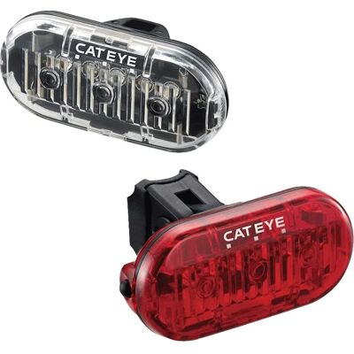 Zestaw świateł rowerowych Cateye Omni 3 - Czarny/Czerwony Zestaw świateł rowerowych Cateye Omni 3 - Czarny/Czerwony
