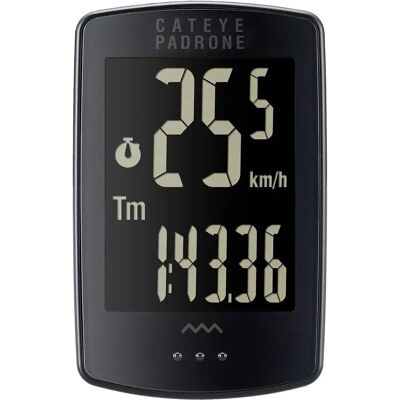 Cateye Padrone Stealth Wireless Fahrradcomputer - Geschwindigkeit & Kante Cateye Padrone Stealth Wireless Fahrradcomputer - Geschwindigkeit & Kante