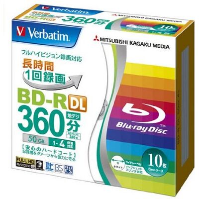 Disque Blu-ray Verbatim 50GB 4x - Pack de 10 - Importation officielle du Japon - Publicité Disque Blu-ray Verbatim 50GB 4x - Pack de 10 - Importation officielle du Japon - Publicité