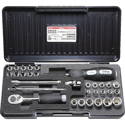 KOKEN - P2258M - 1/4" drive - 31 pièces - ensemble de clés à douilles - Publicité KOKEN - P2258M - 1/4" drive - 31 pièces - ensemble de clés à douilles - Publicité