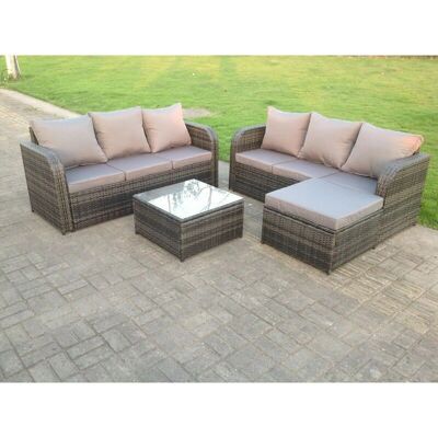 Fimous PE Rattan Gartenmöbelset Lounge Sofa Outdoor 7-Sitzer - Gartenmöbel-Set Fimous PE Rattan Gartenmöbelset Lounge Sofa Outdoor 7-Sitzer - Gartenmöbel-Set