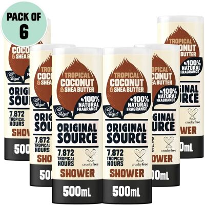 Original Source Coconut and Shea Butter Shower Gel - Natural Fragrance - Large - 6 Pack Original Source Coconut and Shea Butter Shower Gel - Natural Fragrance - Large - 6 Pack