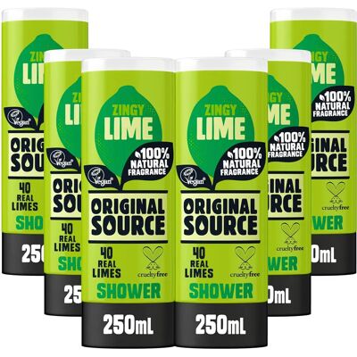 Original Source Lime Shower Gel - Natural, Vegan, 6x250ml Original Source Lime Shower Gel - Natural, Vegan, 6x250ml