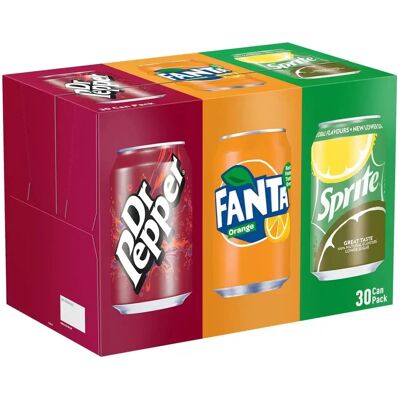 Coca-Cola - Dr Pepper Fanta Sprite 30-pack - Soft drink Coca-Cola - Dr Pepper Fanta Sprite 30-pack - Soft drink