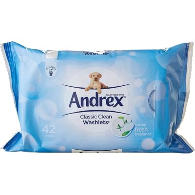 Andrex Washlets Classic - Lightly Moistened Toilet Tissue Andrex Washlets Classic - Lightly Moistened Toilet Tissue