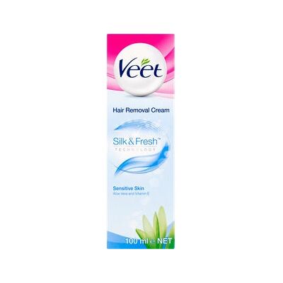 Veet - Silk & Fresh Hair Removal Cream - Sensitive - 100g - Hair Removal Cream Veet - Silk & Fresh Hair Removal Cream - Sensitive - 100g - Hair Removal Cream