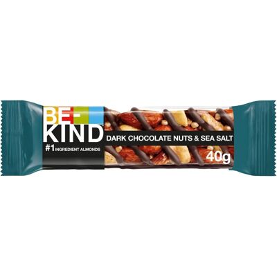 BE-KIND Mørk Chokolade med Nødder & Havsalt - Chokoladebar BE-KIND Mørk Chokolade med Nødder & Havsalt - Chokoladebar