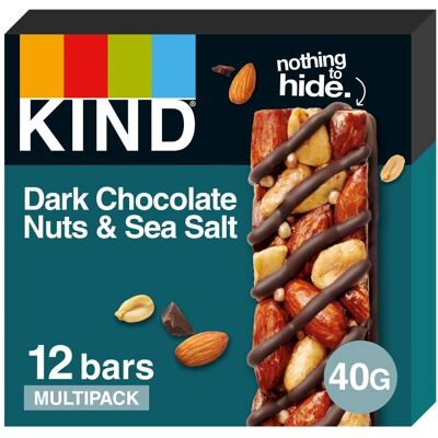 KIND Dark Chocolate Nuts & Sea Salt - Snack Bars KIND Dark Chocolate Nuts & Sea Salt - Snack Bars