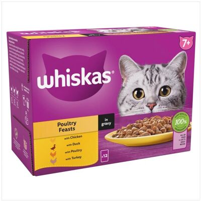 Whiskas Senior Poultry Pouches - Wet Cat Food Whiskas Senior Poultry Pouches - Wet Cat Food