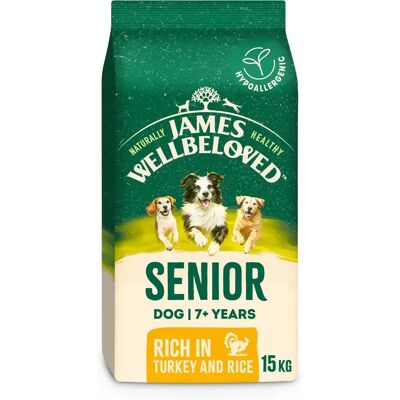 James Wellbeloved - Senior Turkey and Rice - 15kg - Dog Dry Food James Wellbeloved - Senior Turkey and Rice - 15kg - Dog Dry Food