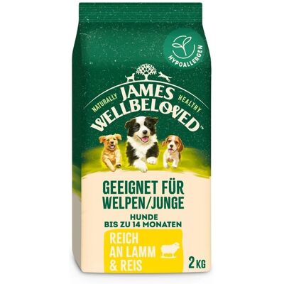 James Wellbeloved Valp Torrfoder Lamm och Ris 2kg James Wellbeloved Valp Torrfoder Lamm och Ris 2kg
