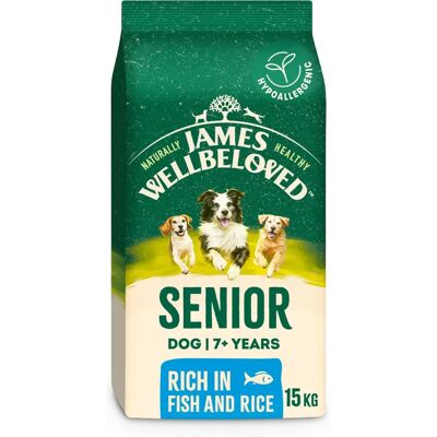 James Wellbeloved - Senior Dog Dry Food Fish and Rice - 15kg James Wellbeloved - Senior Dog Dry Food Fish and Rice - 15kg