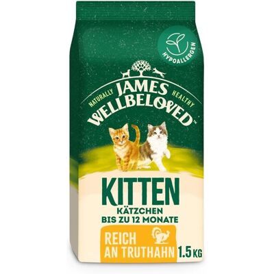 James Wellbeloved Kitten 1.5kg - Turkey Rice Cat Food James Wellbeloved Kitten 1.5kg - Turkey Rice Cat Food