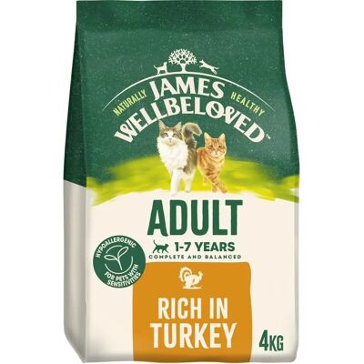 James Wellbeloved Adult Turkey Cat Food - Hypoallergenic 4kg James Wellbeloved Adult Turkey Cat Food - Hypoallergenic 4kg