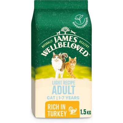 James Wellbeloved - Light Cat Dry Food - Turkey - 1.5kg - Cat Food James Wellbeloved - Light Cat Dry Food - Turkey - 1.5kg - Cat Food