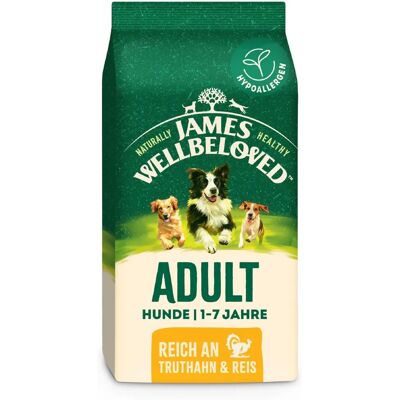 James Wellbeloved Adult Truthahn-Reis Hundefutter - 12kg James Wellbeloved Adult Truthahn-Reis Hundefutter - 12kg