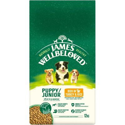 James Wellbeloved Junior Hipoalergiczne indyk, ryż - Karma dla psów James Wellbeloved Junior Hipoalergiczne indyk, ryż - Karma dla psów