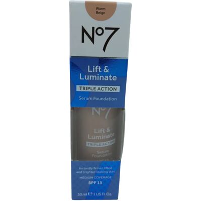 No7 L&L Triple Action Serum Foundation - Warm Beige 510N Foundation No7 L&L Triple Action Serum Foundation - Warm Beige 510N Foundation