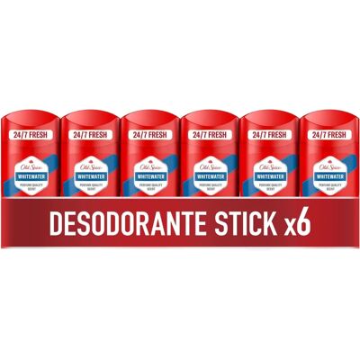 Deodorante Old Spice Whitewater - Uomo - 50 ml - Confezione da 6 Deodorante Old Spice Whitewater - Uomo - 50 ml - Confezione da 6