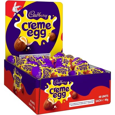 Cadbury Full Box of 48 Creme Eggs - Chocolate Eggs Cadbury Full Box of 48 Creme Eggs - Chocolate Eggs