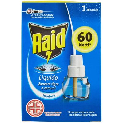 Ricambio liquido antizanzare Raid - 60 notti Ricambio liquido antizanzare Raid - 60 notti