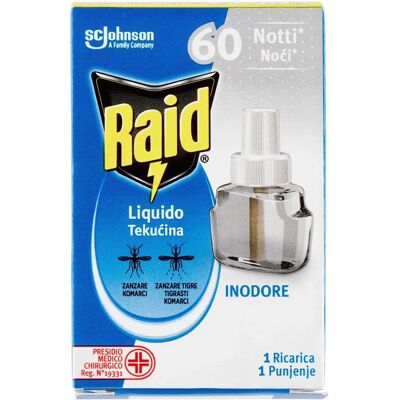 Raid Liquido Inodore - Repellente Zanzare - 36ml Ricambio Raid Liquido Inodore - Repellente Zanzare - 36ml Ricambio