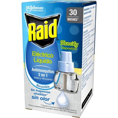 Repelente de Mosquitos Raid Family - Recambio 30 Noches Repelente de Mosquitos Raid Family - Recambio 30 Noches