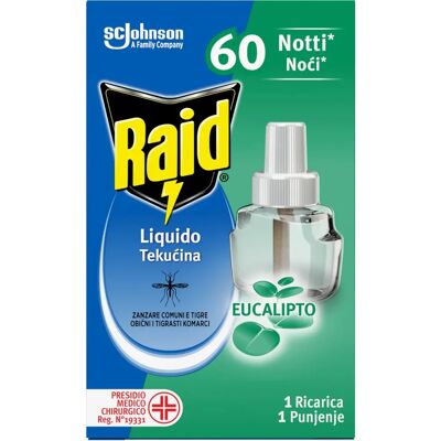 Ricambio Liquido Antizanzare Raid - Eucalipto, 36ml - Ricarica Antizanzare Ricambio Liquido Antizanzare Raid - Eucalipto, 36ml - Ricarica Antizanzare