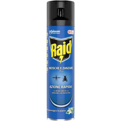 Raid Insetticida Spray Mosche e Zanzare 400ml - Protezione rapida per ambienti interni Raid Insetticida Spray Mosche e Zanzare 400ml - Protezione rapida per ambienti interni