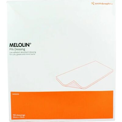 Smith & Nephew Melolin - 10x20 cm Sterile Wundverband - Packung mit 100 Smith & Nephew Melolin - 10x20 cm Sterile Wundverband - Packung mit 100