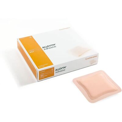 Smith & Nephew Allevyn Adhesive Hydrocellular Wound Dressing 12.5cm x 12.5cm pack of 10 Smith & Nephew Allevyn Adhesive Hydrocellular Wound Dressing 12.5cm x 12.5cm pack of 10